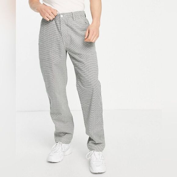 Levi's Premium XX Chino EZ Taper III Pants Trousers Black Grey Pattern Cotton S - Picture 1 of 15